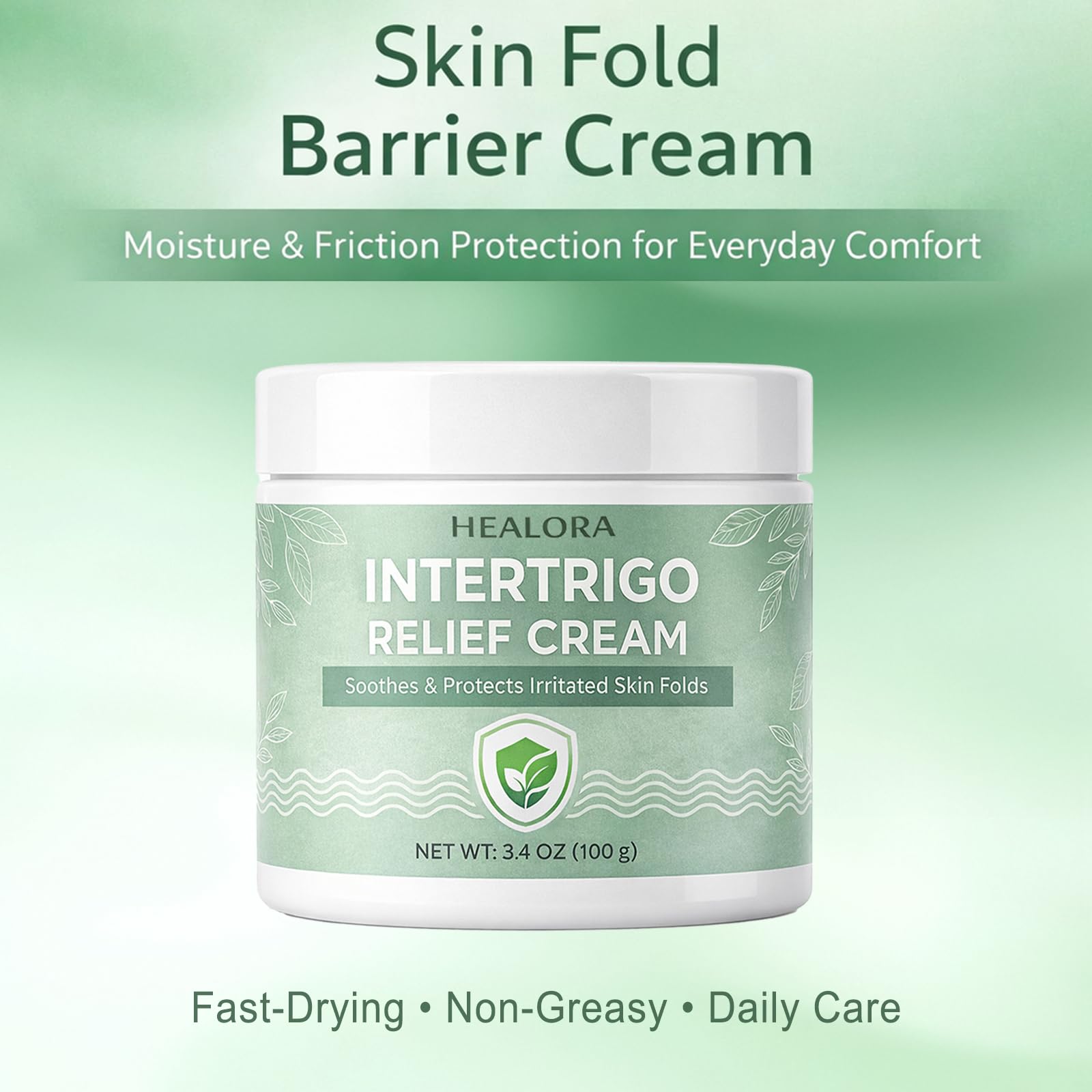Texture légère Healora, absorption rapide pour une peau confortable après application.