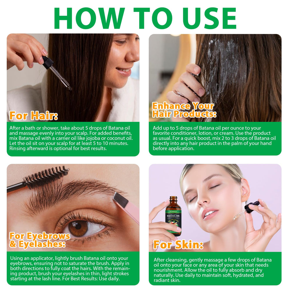 Vceeoy Batana Oil, sourcils-cils, soin nourrissant quotidien