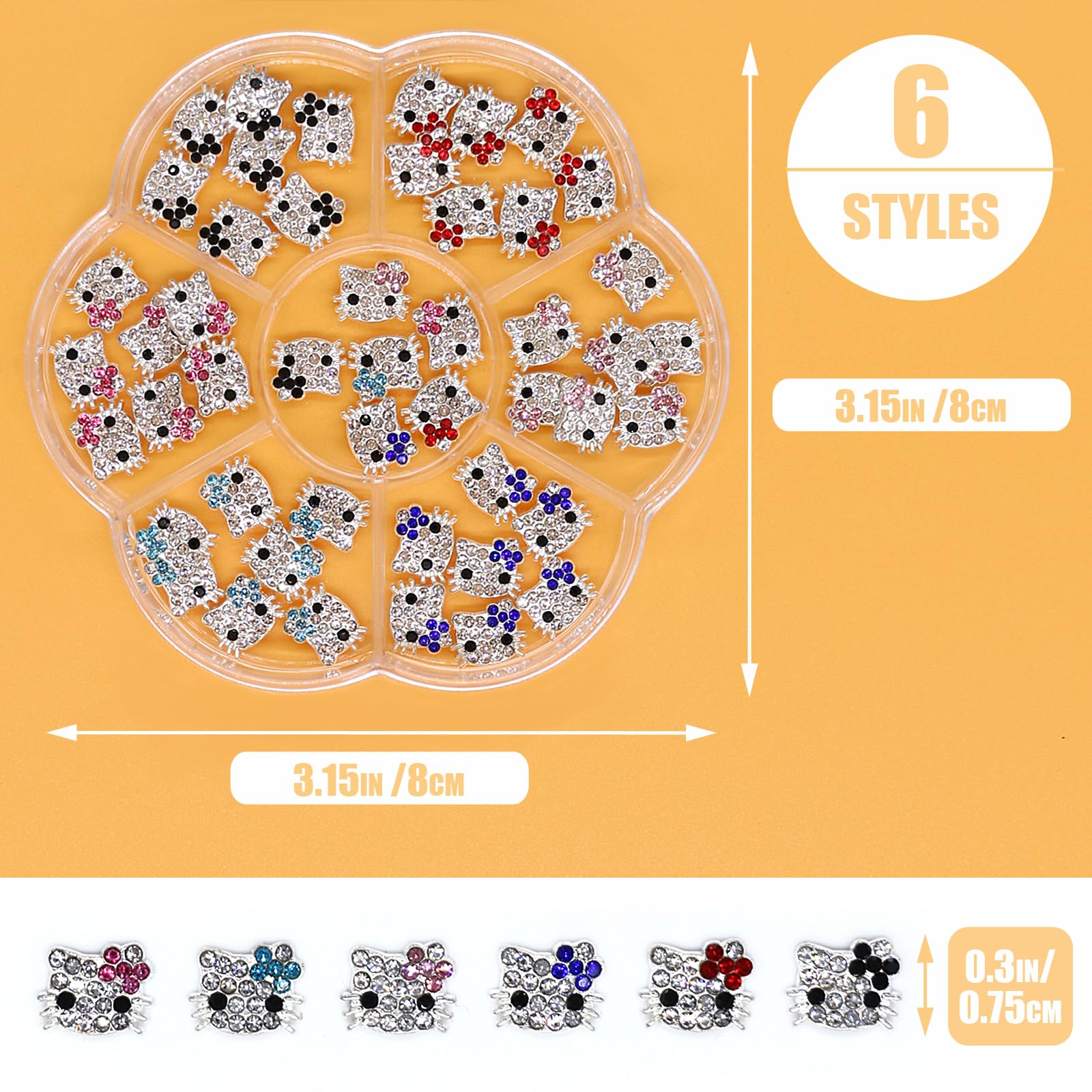 VCEOW pierres décoratives colorées, petites et polyvalentes pour divers ongles.