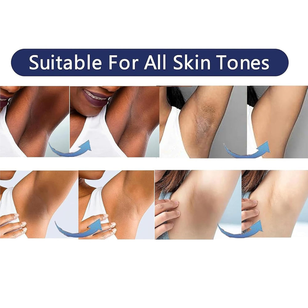 Underarm area prepared for lightening with VCETree cream
