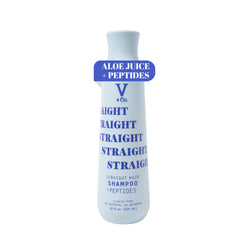 V&Co Straight Hair Shampoo bottle showing peptide technology for sleek hair