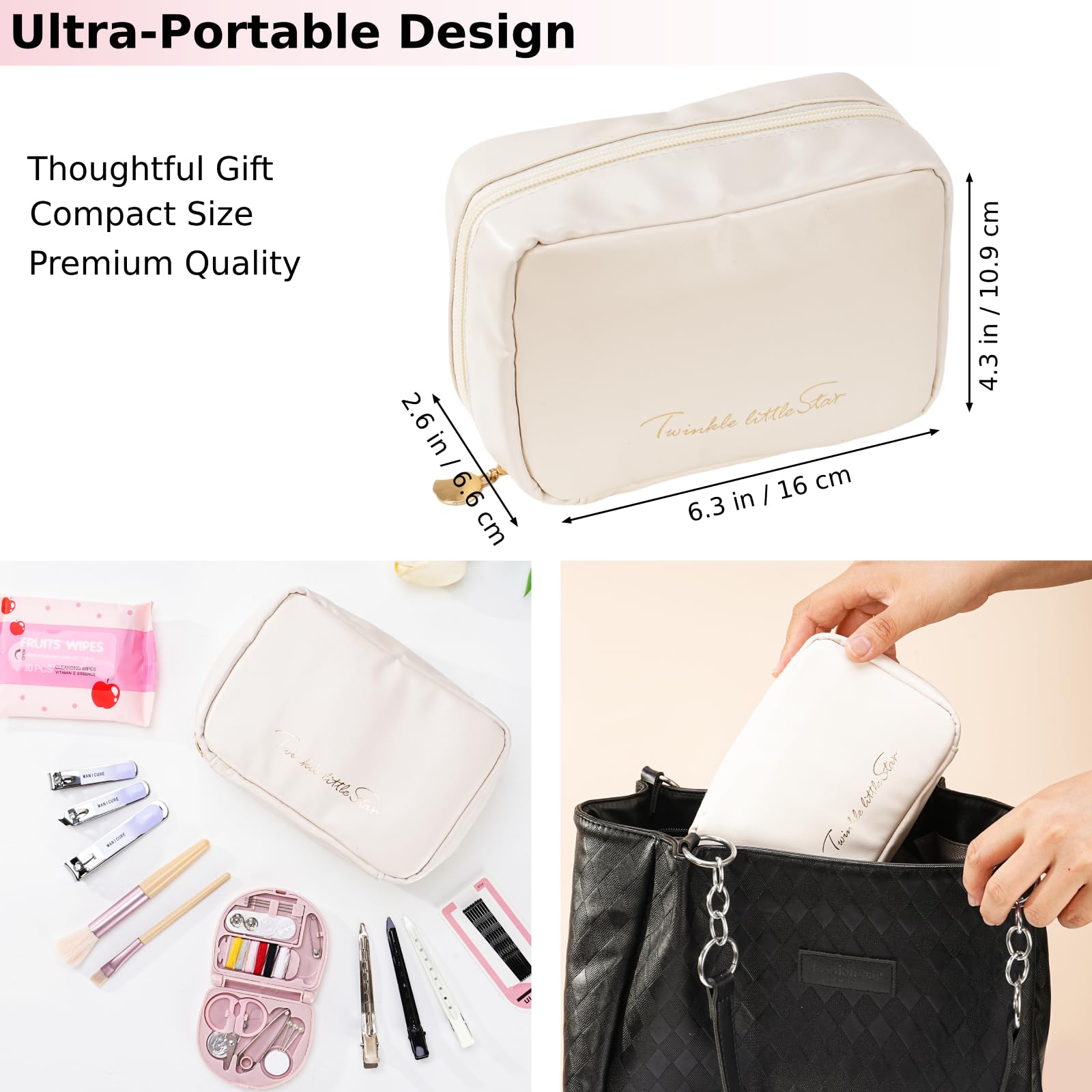 VEAPILS étui mariée sac compact transport facile toute la journée