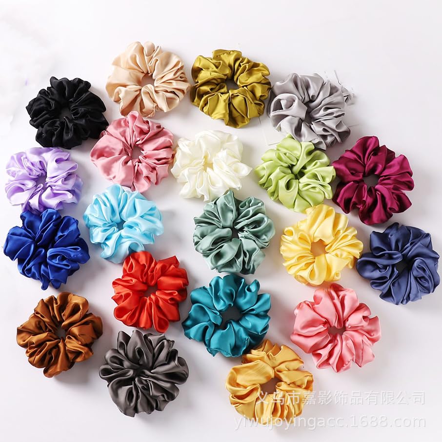 VEDO SHIPIN scrunchies satin colorés, accessoire polyvalent pour cheveux et poignet.