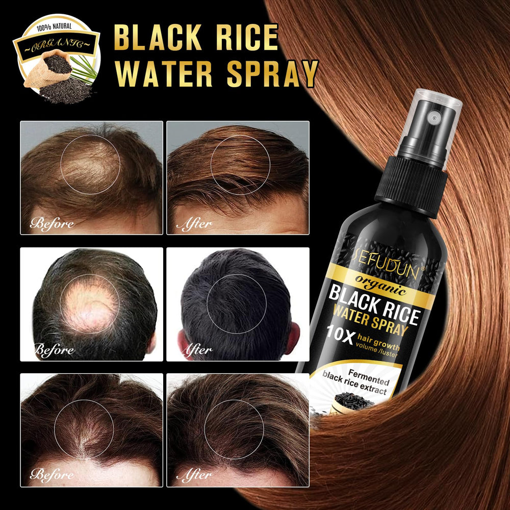 Vedora Eau de riz noir – pose de 30 minutes pour cheveux plus volumineux.