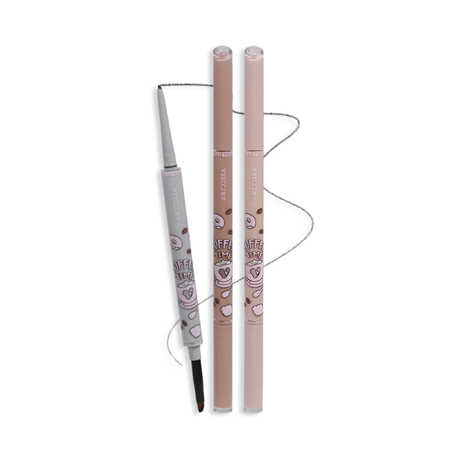 VEECCI crayon gel pour les yeux avec brosse intégrée pour tracé précis et longue tenue.