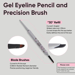 VEECCI crayon gel pointe ultra fine 0,08 mm pour tracé précis.