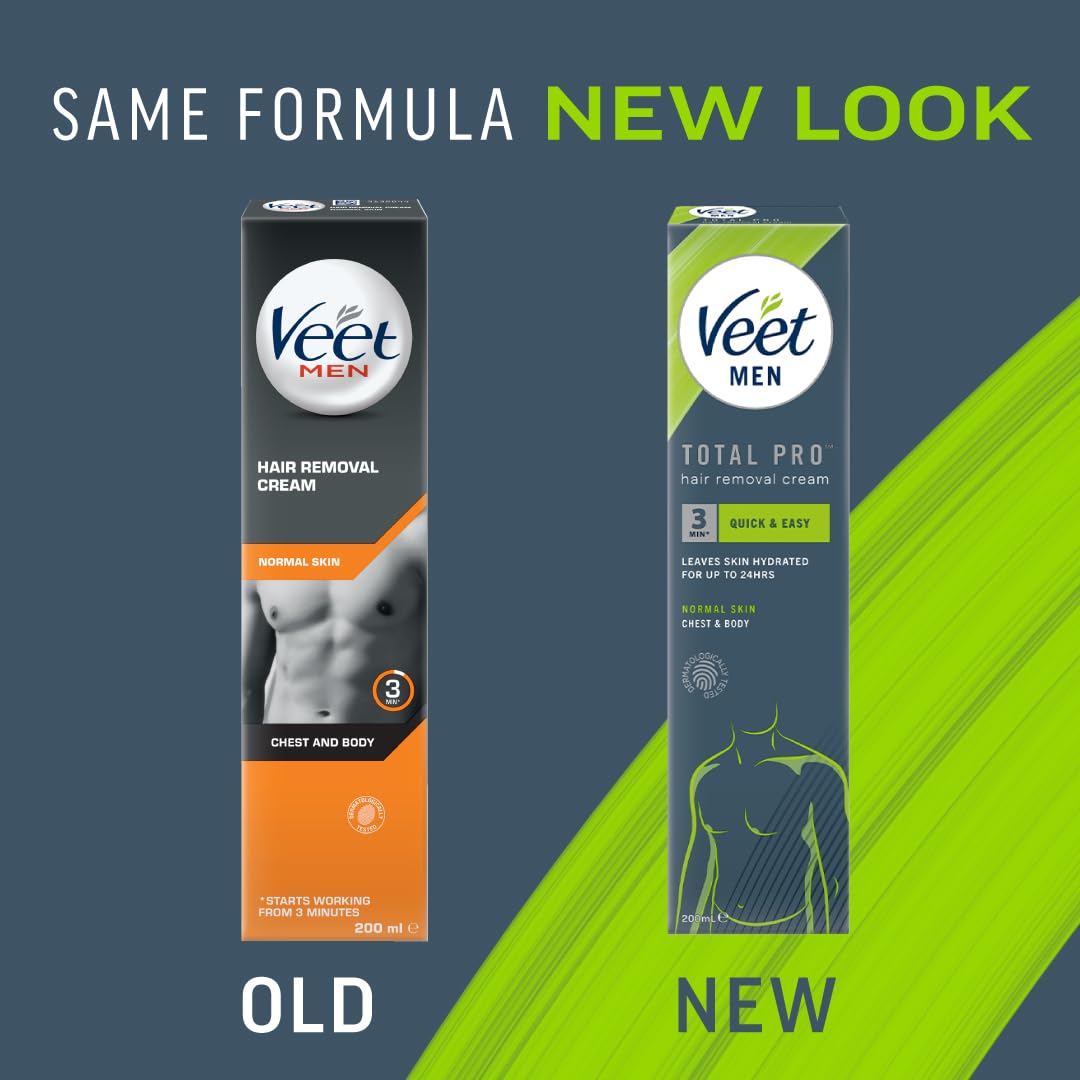 Veet Homme Gel Crème Épilation 200 ml — texture crème qui glisse facilement pour une application nette.