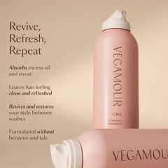 VEGAMOUR GRO Shampoing sec: absorption des huiles pour cheveux propres