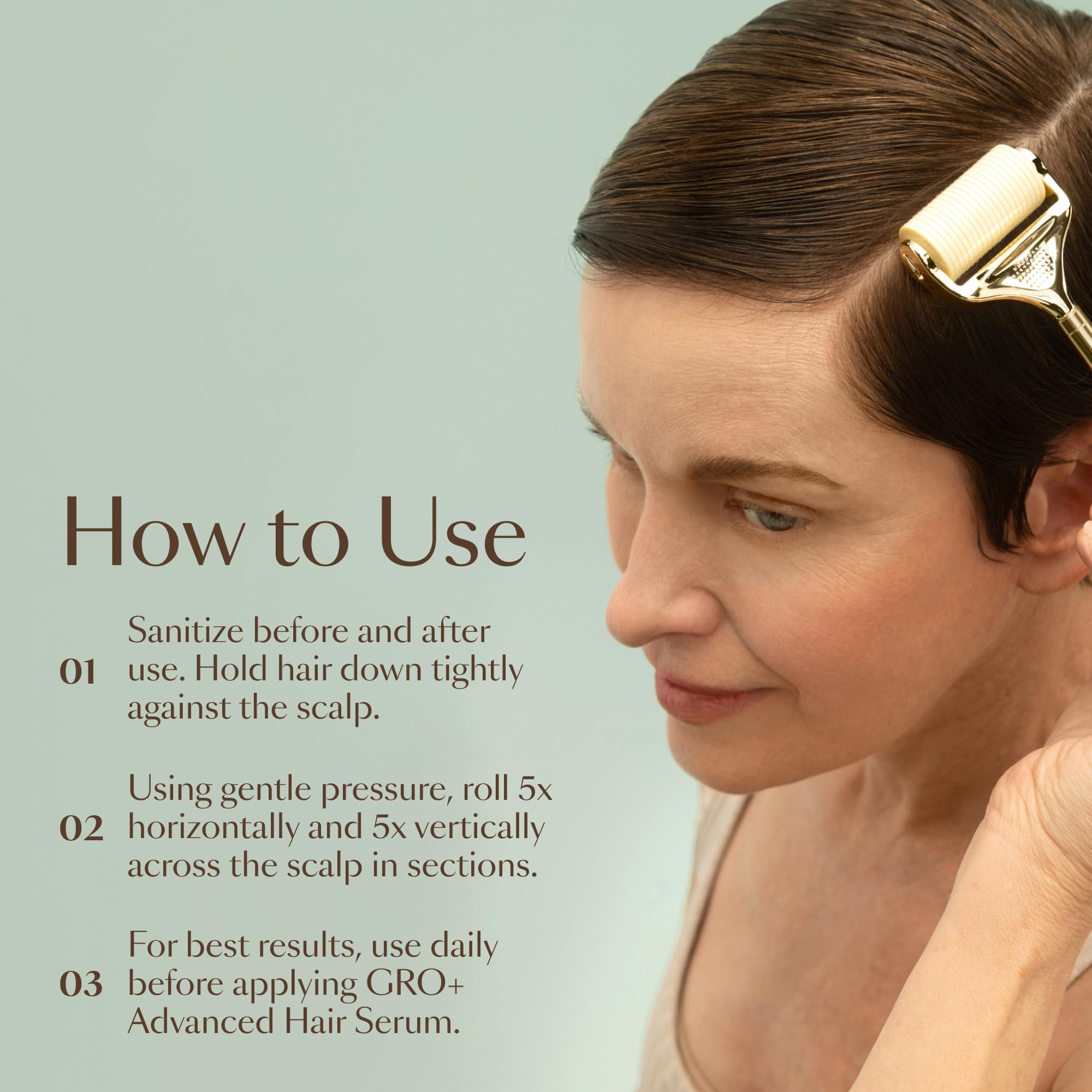 Tête de remplacement exfoliante pour cuir chevelu, utilisée avec le GRO+.