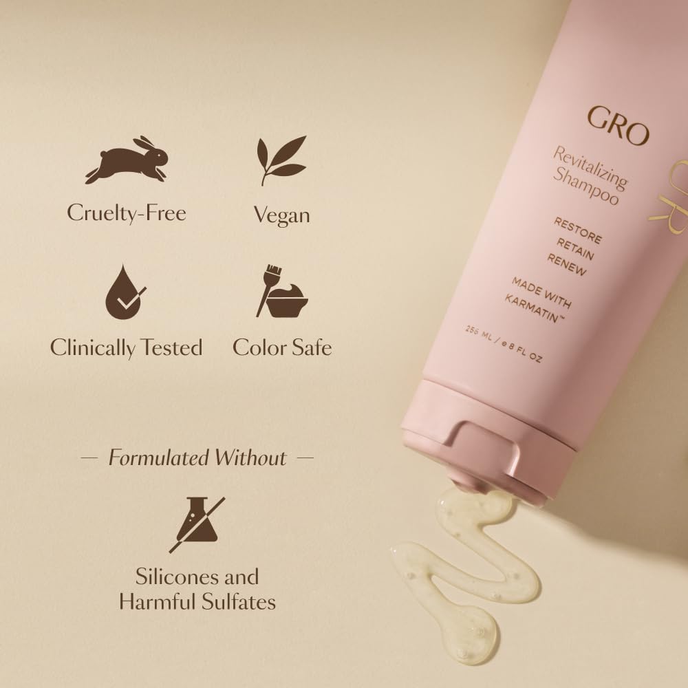 VEGAMOUR GRO Shampoing – application facile en trois étapes simples