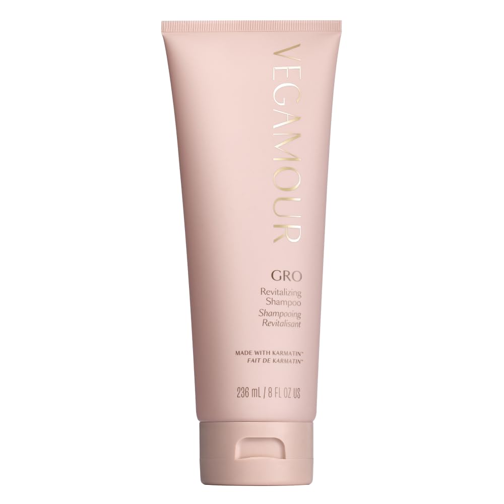 VEGAMOUR GRO Shampoing – bouteille claire pour soins capillaires premium et épais