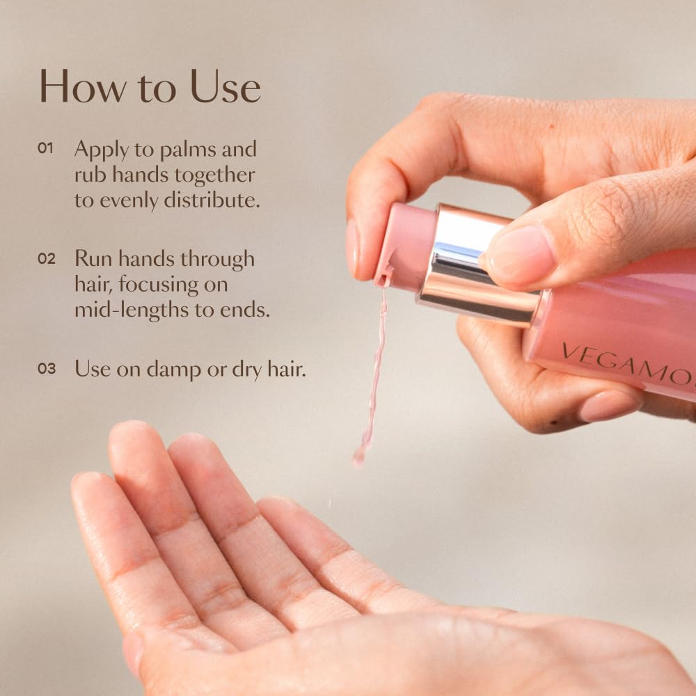 Formulation vegan sans silicones, respectueuse de la routine capillaire.