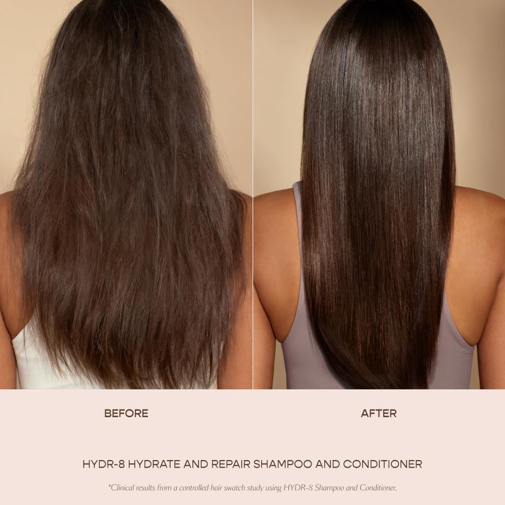 Cheveux hydratés après l’utilisation de VEGAMOUR HYDR-8 look lisse