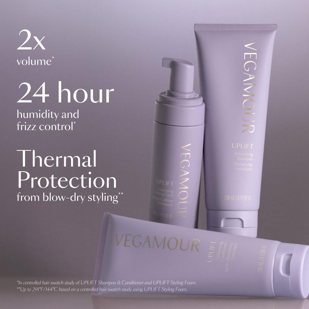 VEGAMOUR UPLIFT Mousse-volume pompe : application facile pour cheveux fins