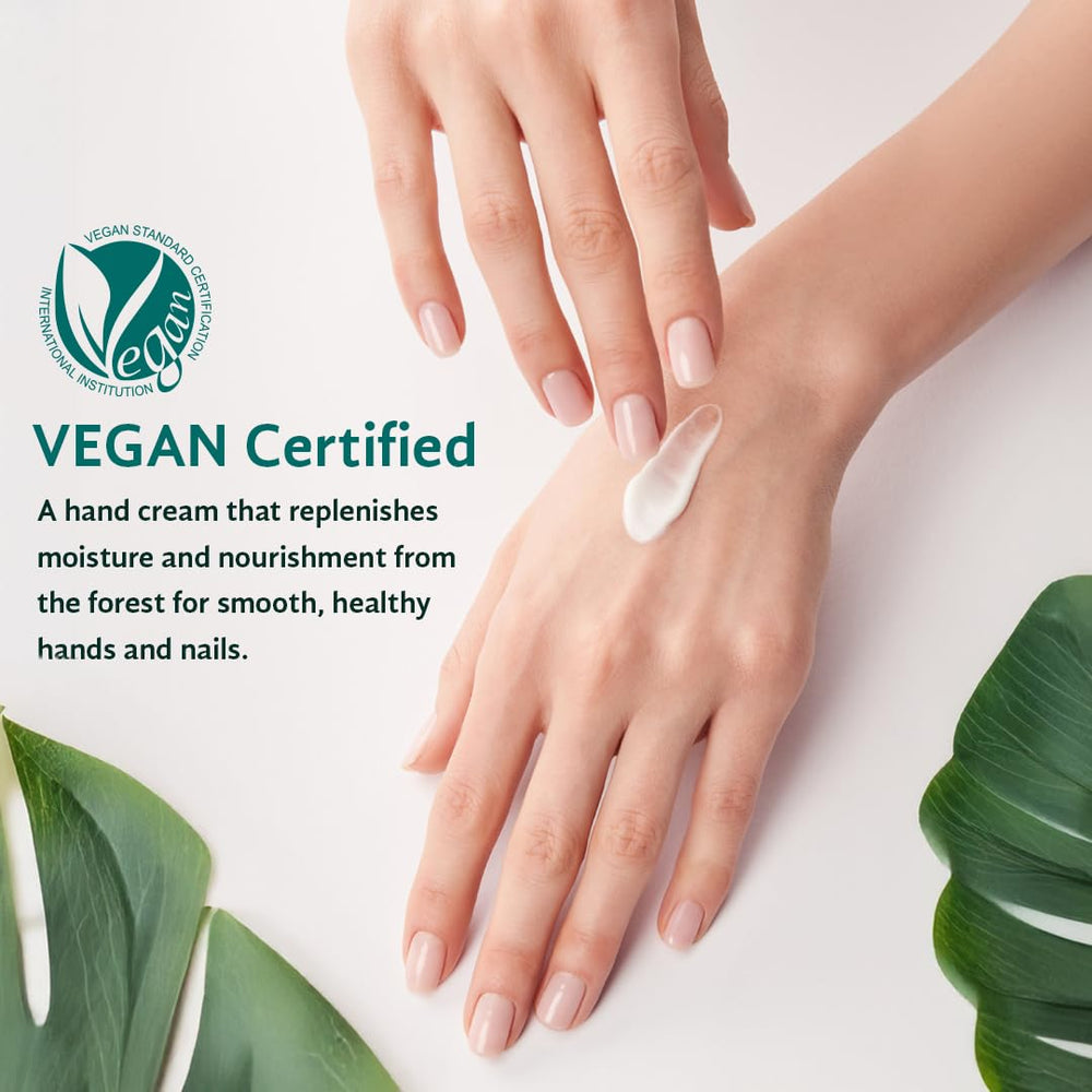 VEGAN J. Crème mains sans film gras, finition légère.