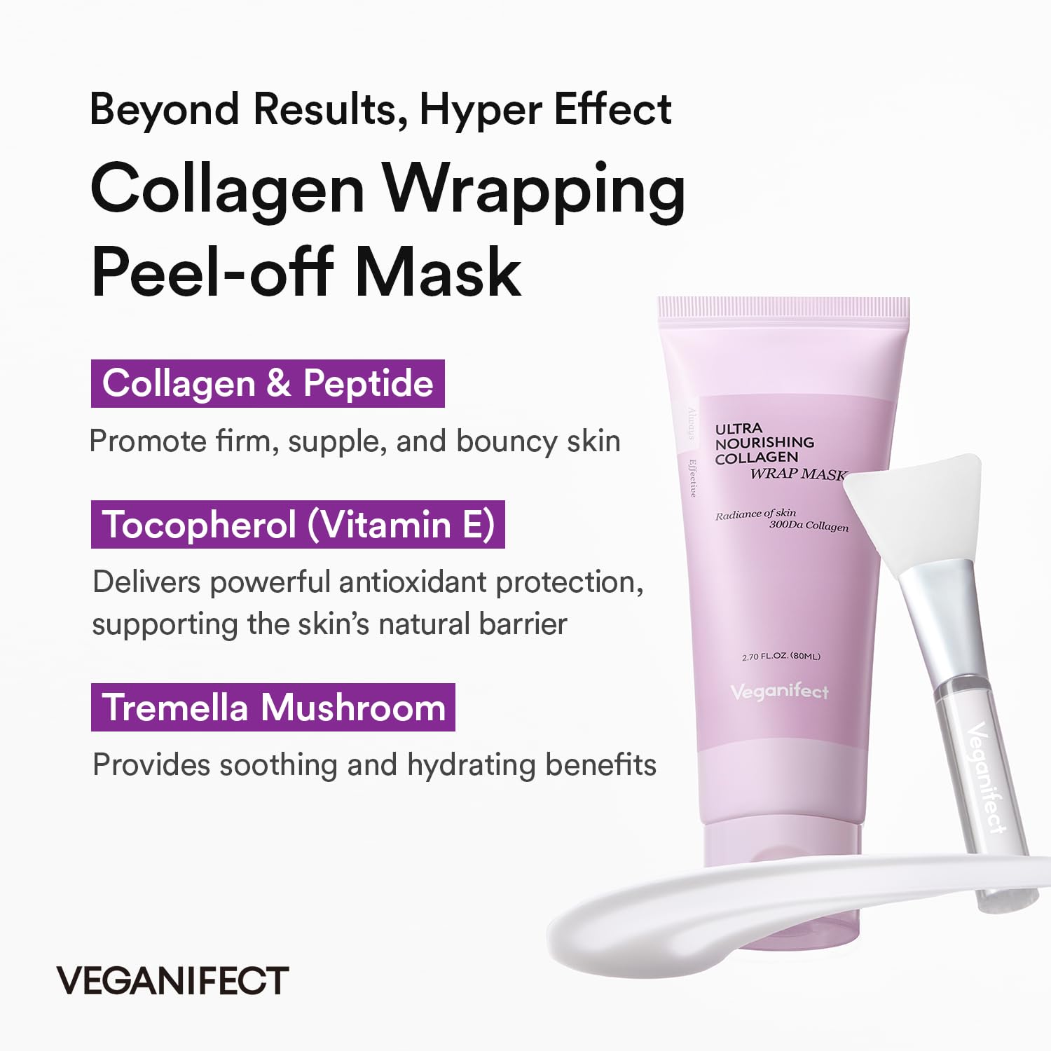 Masque VEGANIFECT crème qui se transforme en film pour absorption rapide