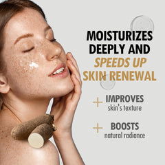 VEGREEN Serum Mucin – application douce avant le maquillage.