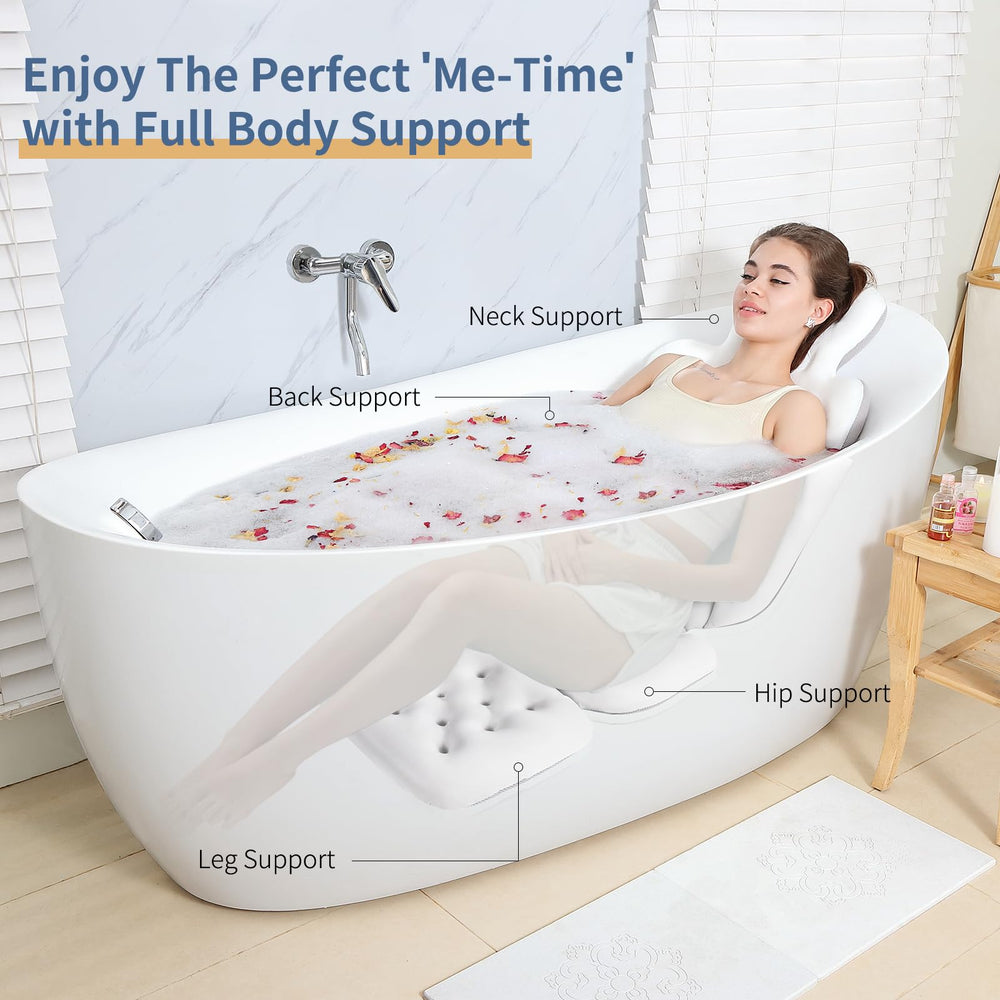 VEILS soutien tête-cou-dos: maintien ciblé pour un bain relaxant et stable.