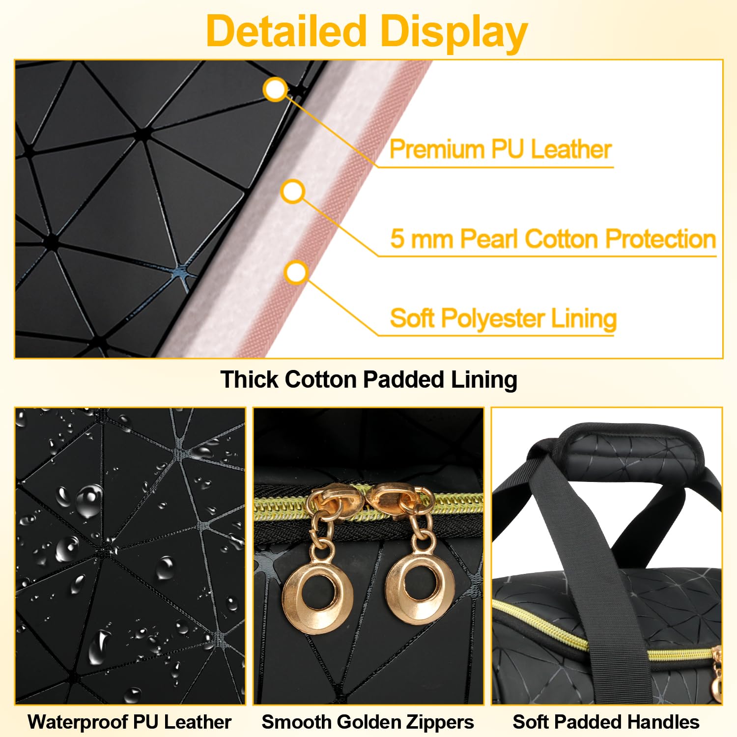 Veirdro cuir-pu durable, coque légère et protection des flacons.