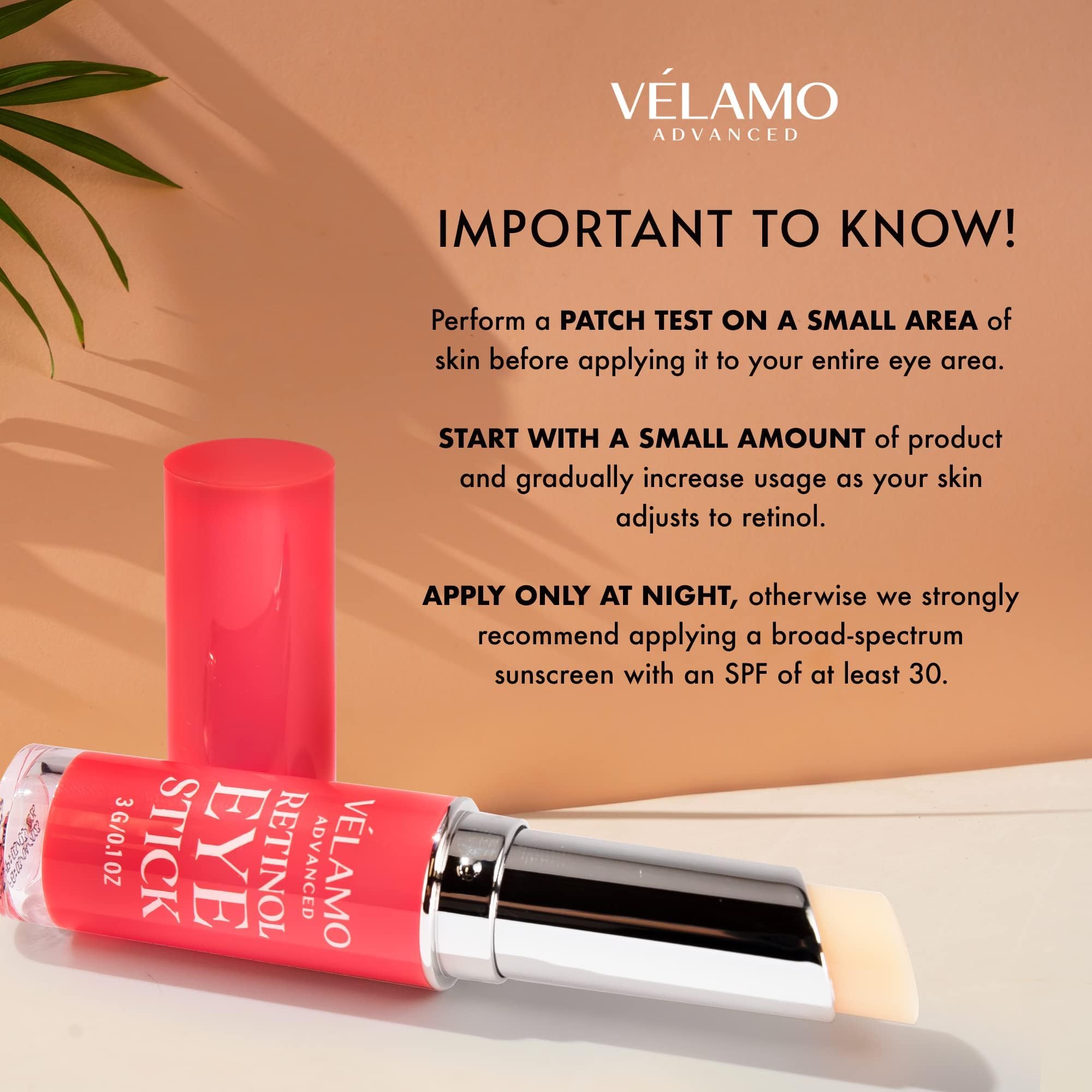 VELAMO ADVANCED baton rétinol soin yeux nutrition: nourrit profondément et apaise la peau.