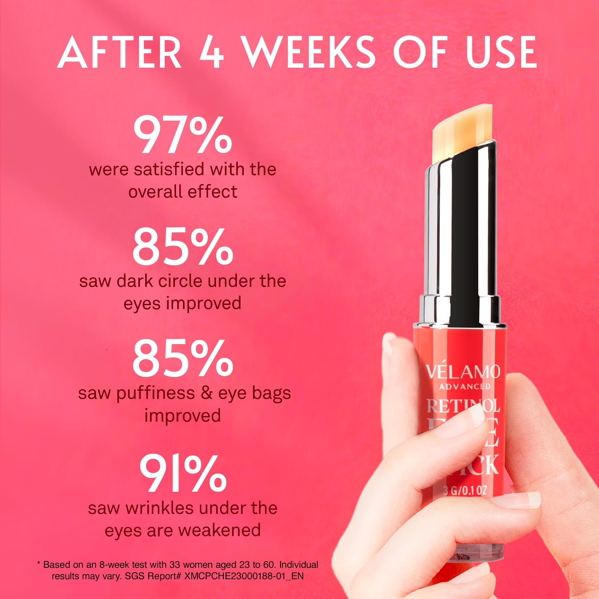 VELAMO ADVANCED bâton-yeux rétinol brillance: peut réduire l'apparence de la fatigue.