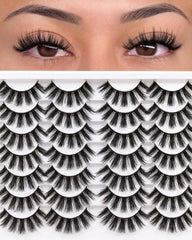 Cils Veleasha 3D duveteux pour un regard profond et naturel.