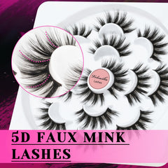 Cils Veleasha 5D, bande coton 0,2 mm pour un port confortable.