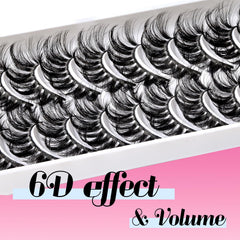 Veleasha Cils 6D – gros plan sur fibres légères et durables.