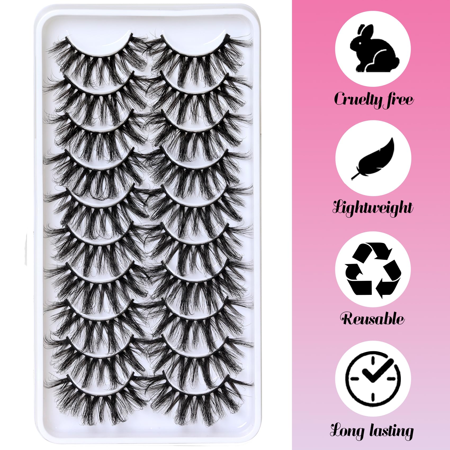 Veleasha Cils 6D – port léger pour un regard naturel au quotidien.