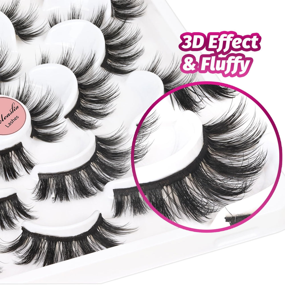 Application facile des cils Veleasha avec pinces incluses.