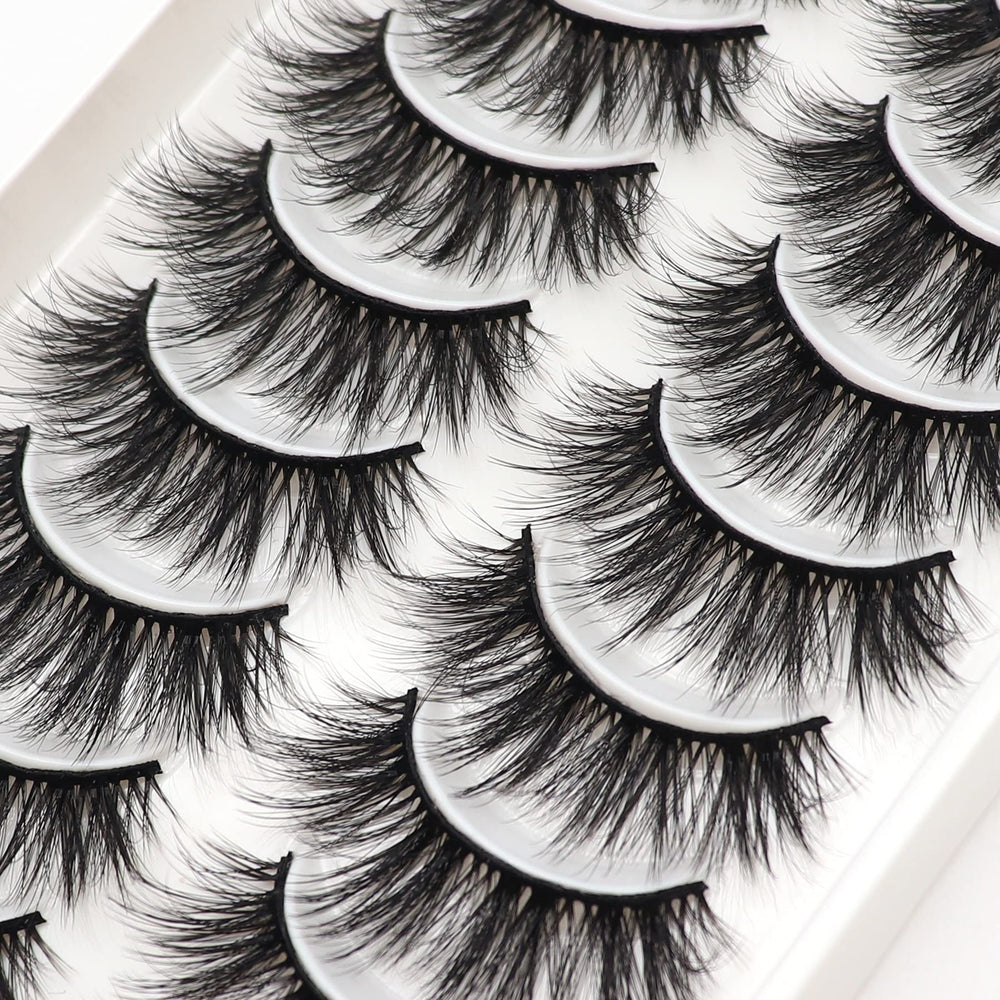 Veleasha cils faux bandes flexibles et croisées, regard net.