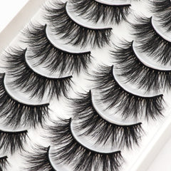 Veleasha cils faux bandes flexibles et croisées, regard net.