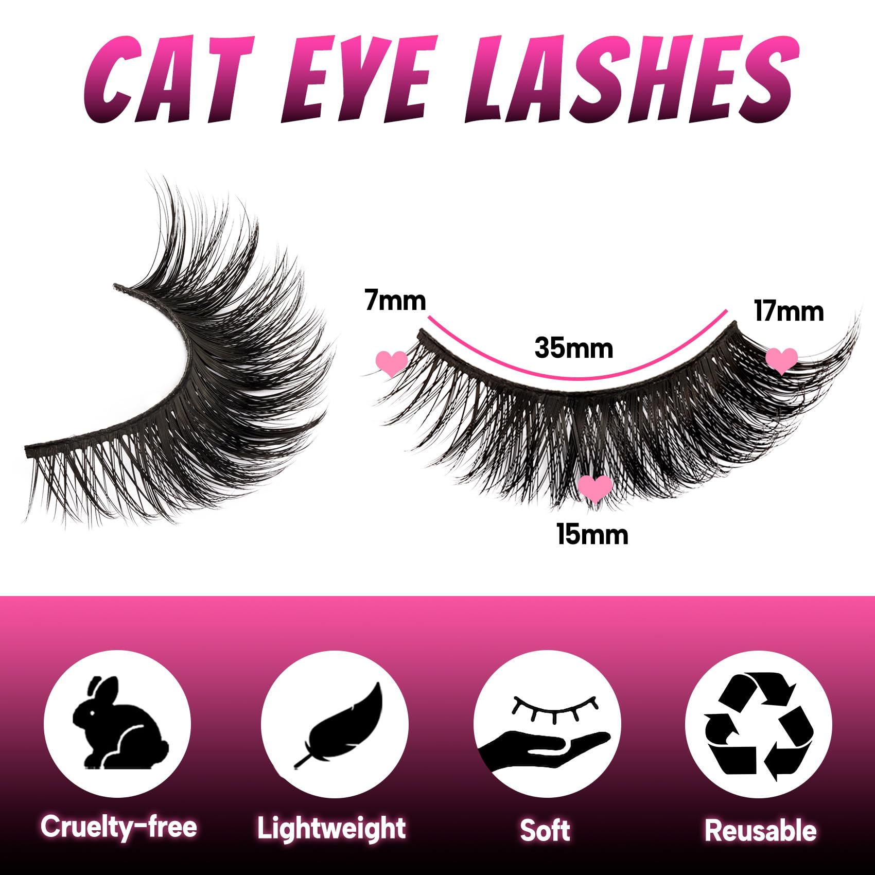 Cils Veleasha effet renard wispy pour un regard plus marqué et léger