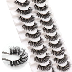 Cils Veleasha faux mink avec effet extension et bande claire, application rapide.
