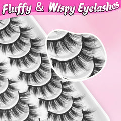 Cils Veleasha faux vison duveteux: volume naturel pour un regard doux.