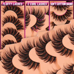 Cils Veleasha forme V avec clusters pour plus de dimension.