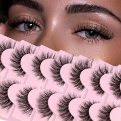 Cils Veleasha naturels fluff avec bande claire pour un look discret.