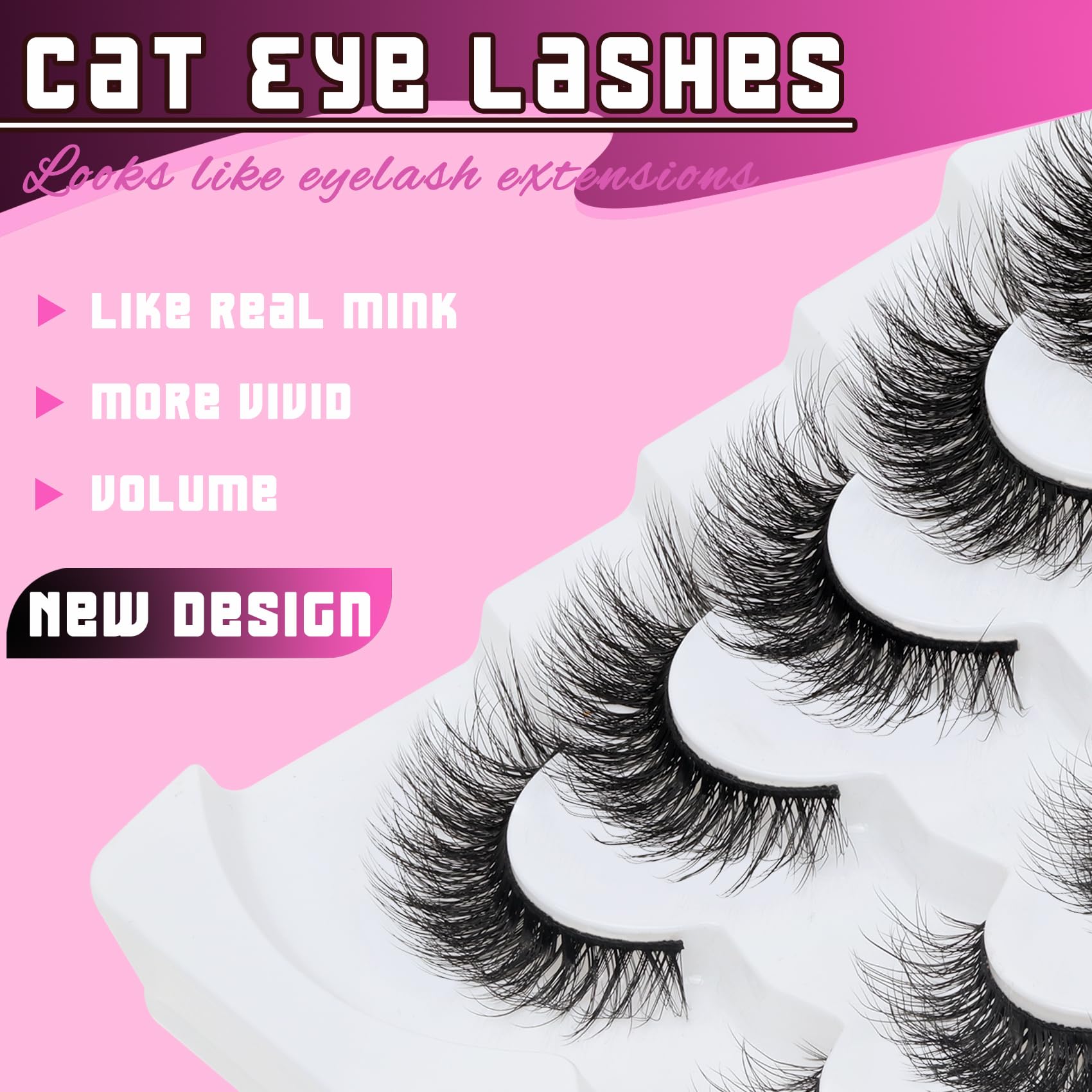 Cils Veleasha œil-de-chat pour un effet long et élégant.