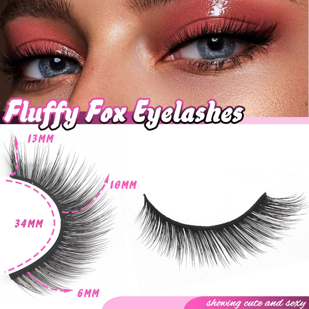Cils Veleasha Fox Eye L Curl Fluffy matière synthétique douce et légère