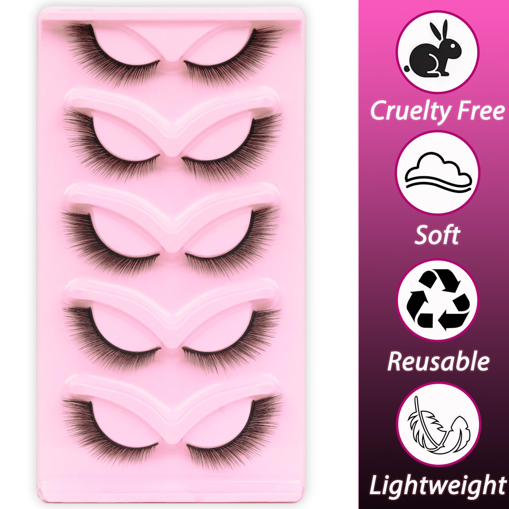 Cils Veleasha Fox Eye L Curl Fluffy parfaits pour travail et sortie