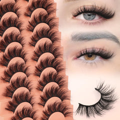 Cils Veleasha Wispy Effet 3D, structure maillage, léger et confortables.