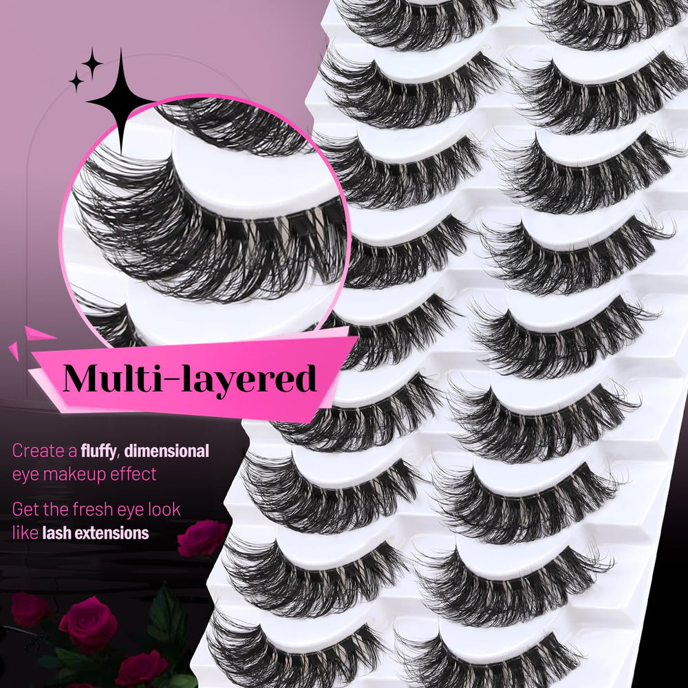 Finition de haute qualité, cils synthétiques importés pour un effet naturel.