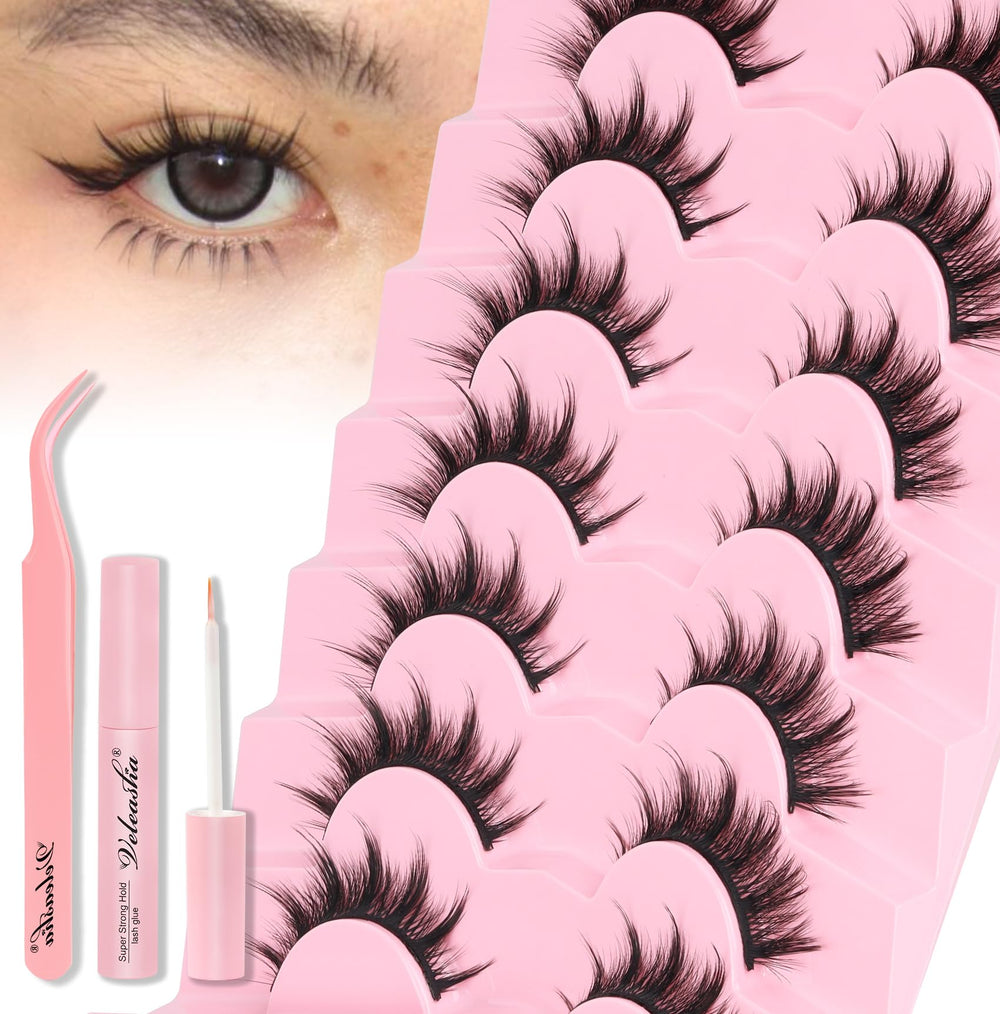 Veleasha cils 7 paires - regard naturel prêt à porter.