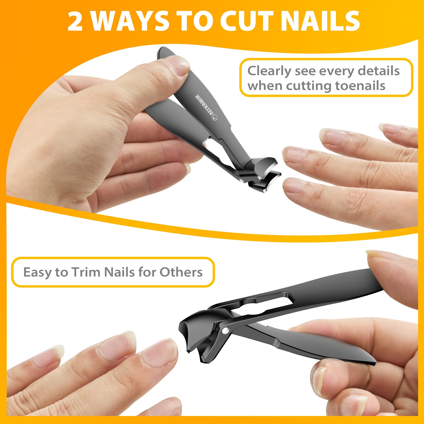 Velkomin coupe-ongles prise-confort, maniabilité et contrôle accrus