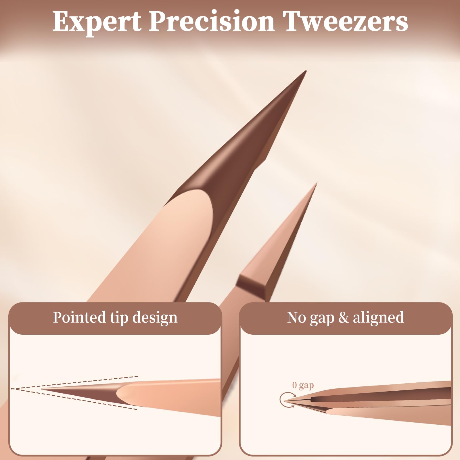 Velodios pince-pointue sourcils rose doré pour retrait net.