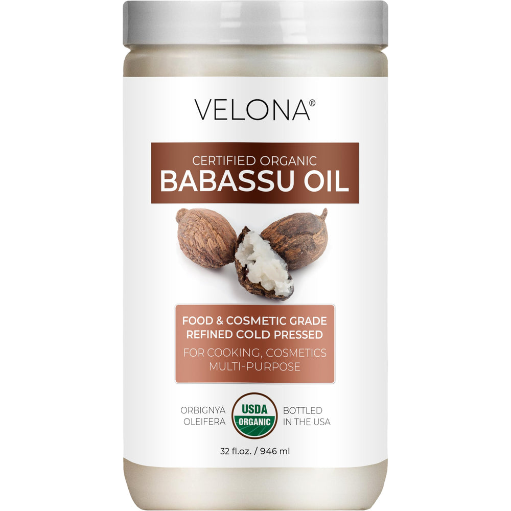 Velona Babassu Oil – présentation bouteille, huile naturelle pour peau et cheveux
