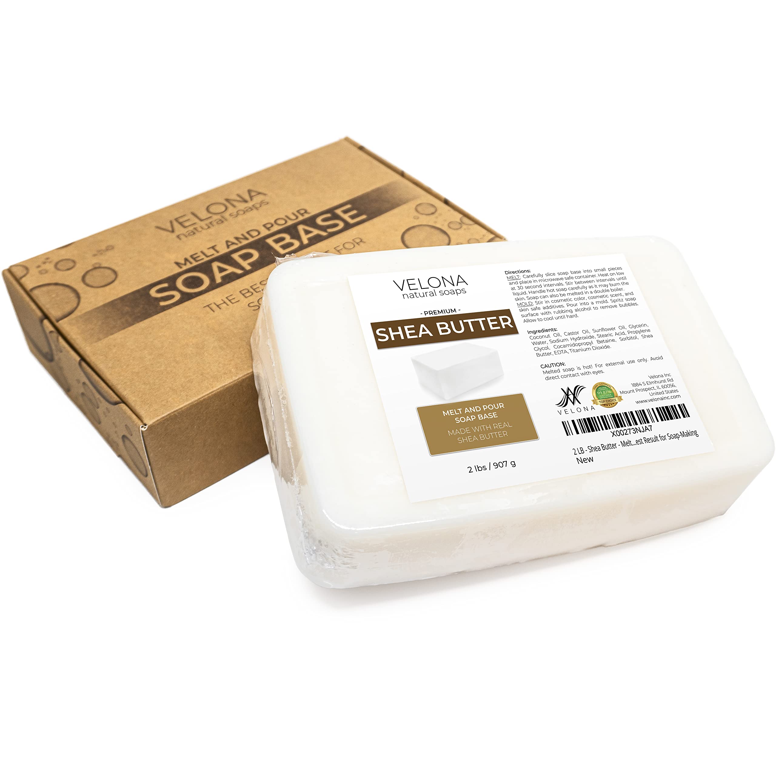 Velona base savon melt-pour karité : adaptée débutants et professionnels pour des créations.