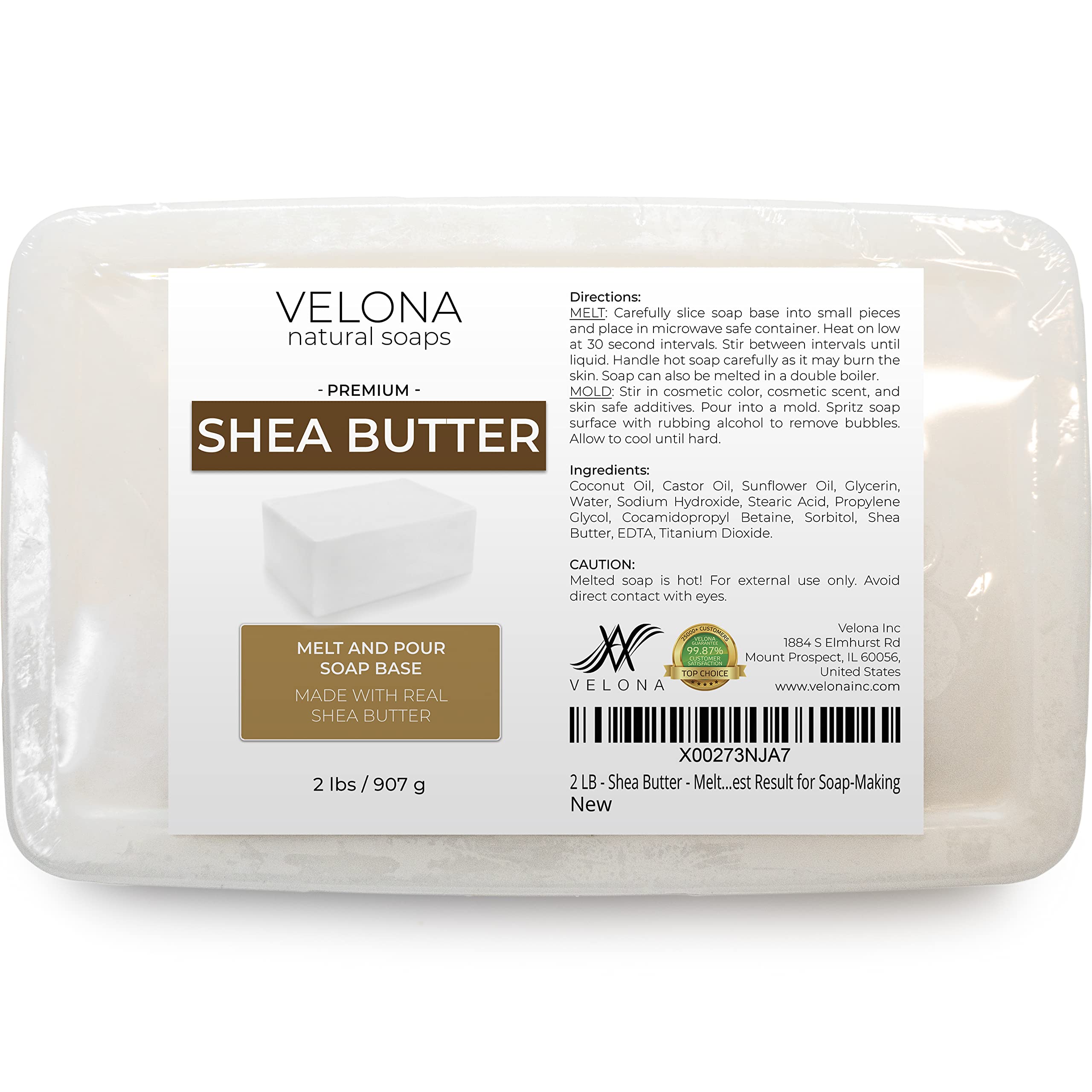 Velona base savon melt-pour karité : texture crèmeuse assurant une hydratation délicate.