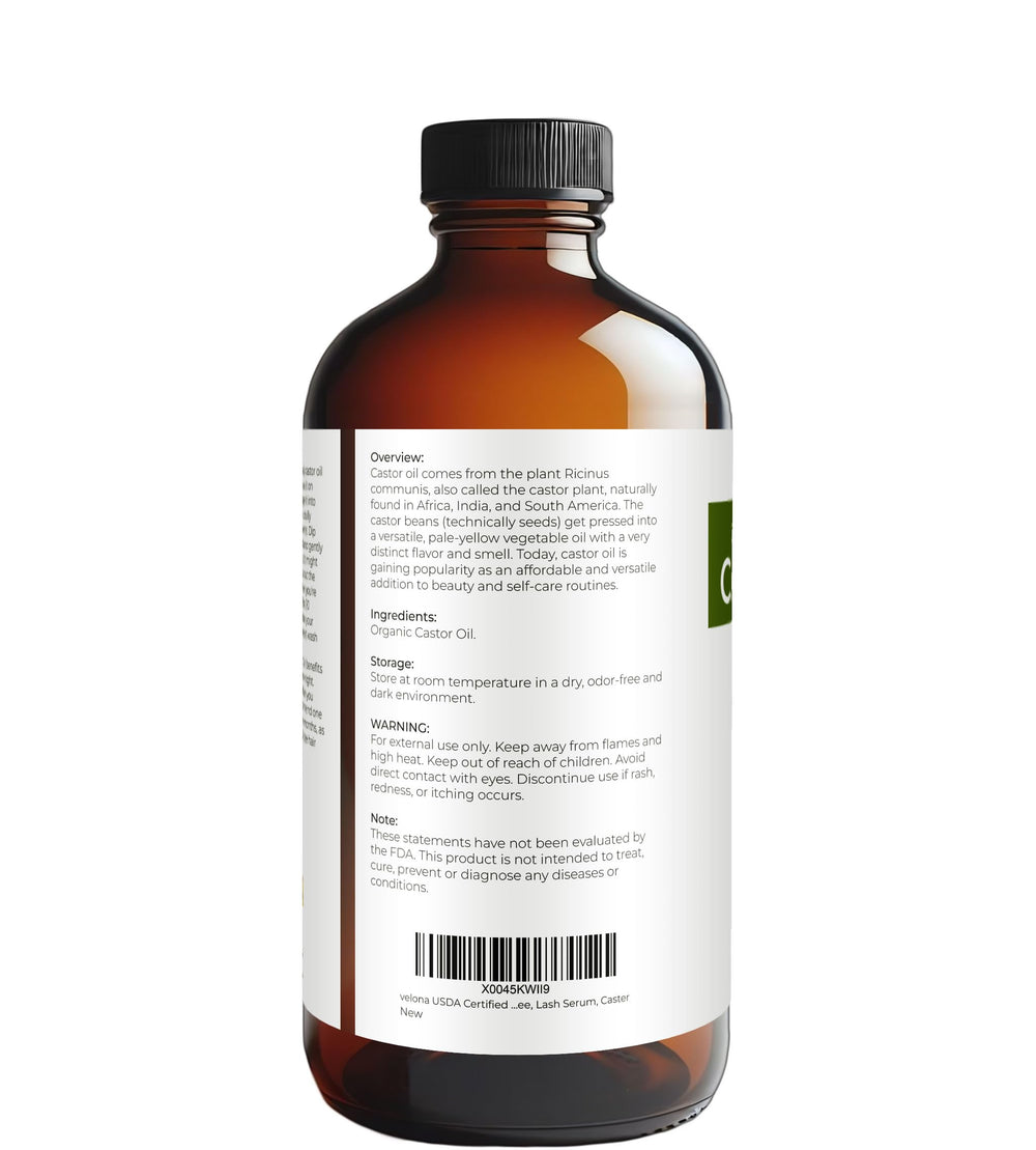 Velona huile de ricin bio pour cheveux, cheveux brillants et revitalisés