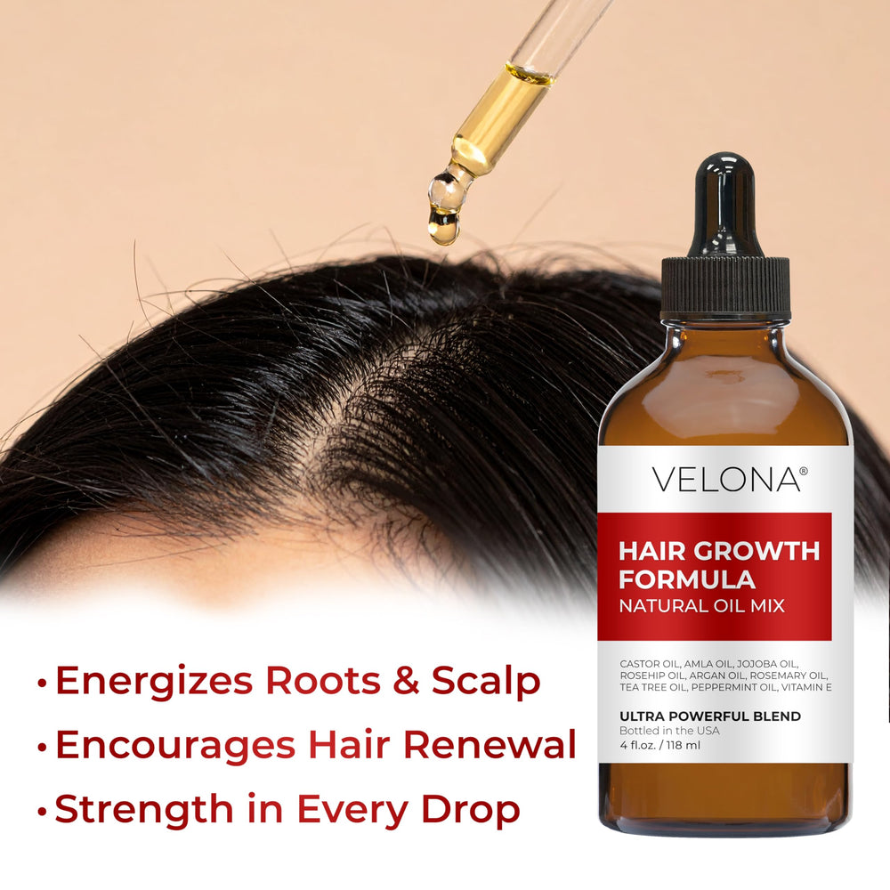 Cheveux brillants et doux après application Velona